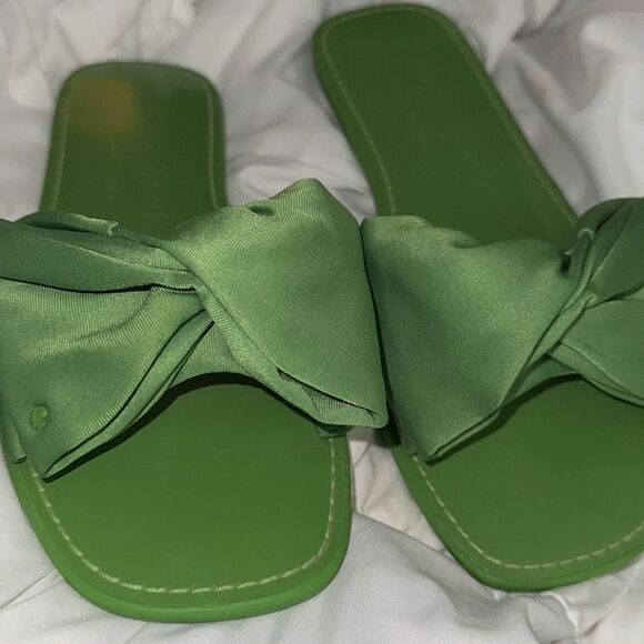 128.00 KATE SPADE NWOT OR BOX Bikini Bow Slide Sandals 7 ON SITE FULL Price - Picture 5 of 7